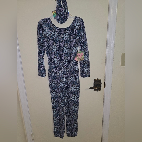 NWT FreeStyle Revolution Floral Jumpsuit & Headband Set Size: 8 (M) - Picture 3 of 5